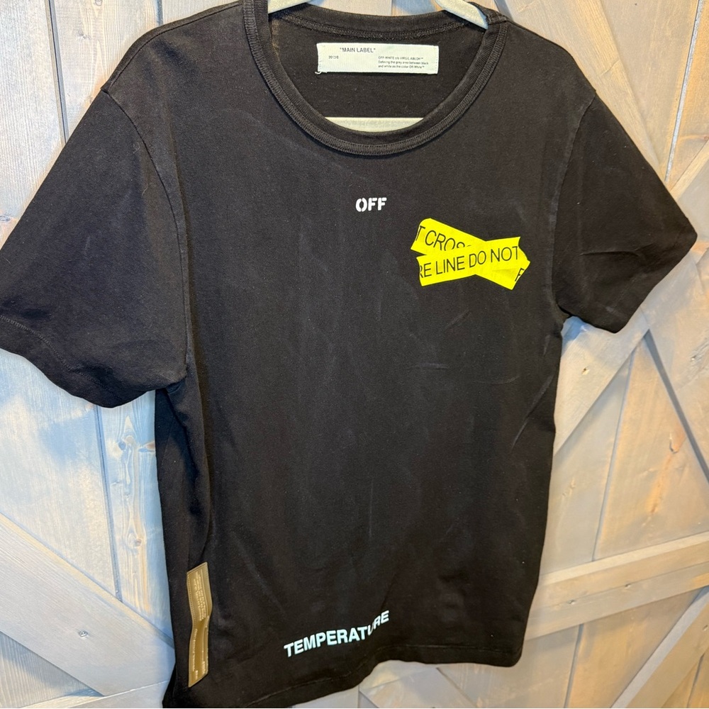 Off-White Virgil Abloh Caution Tape T-Shirt